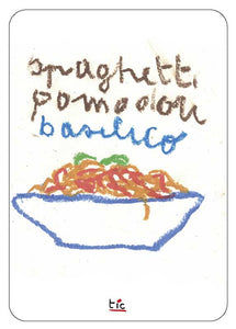 Magnete - Spaghetti pomodori basilico