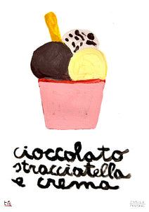Poster - Cioccolato, stracciatella e crema